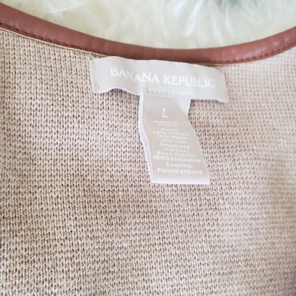 Banana Republic Color Block Open Front Sweater - Size L - Knitted Cardigan - Picture 5 of 11